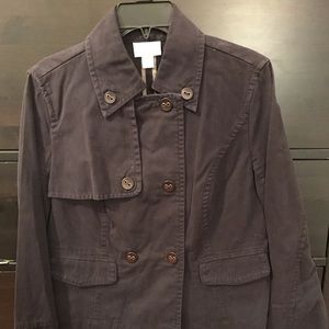 Ann Taylor loft navy blue utility jacket